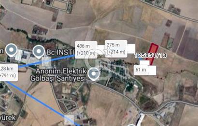 GÖLBAŞI YAVRUCUK MAHALLESİNDE TEK TAPOU 7491 M2 SATILIK TARLA