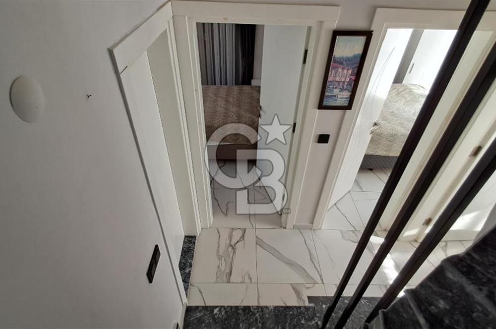 Akbükte Kiralık Deniz Manzaralı 3+1 Bahçe Tripleks
