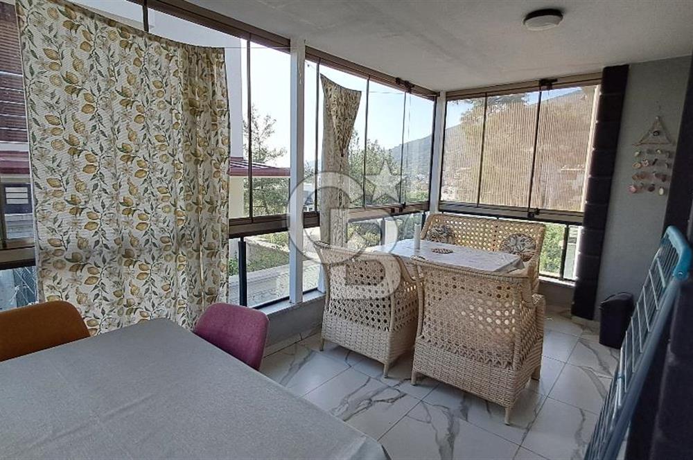 Akbükte Kiralık Deniz Manzaralı 3+1 Bahçe Tripleks
