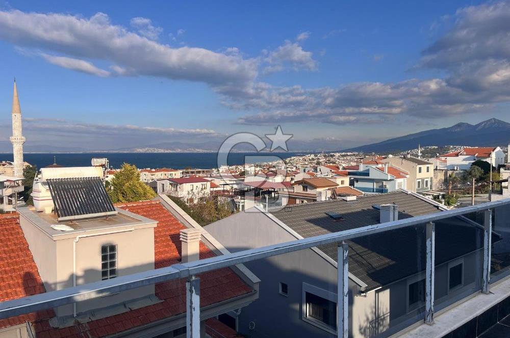 Urla Zeytinalanın da 4+1 Deniz Manzaralı Satılık Villa