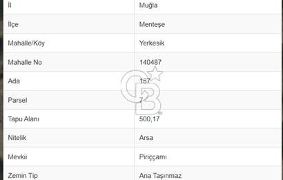 Muğla Yerkesik’te Yatırımlık İmarlı Arsa Fırsatı