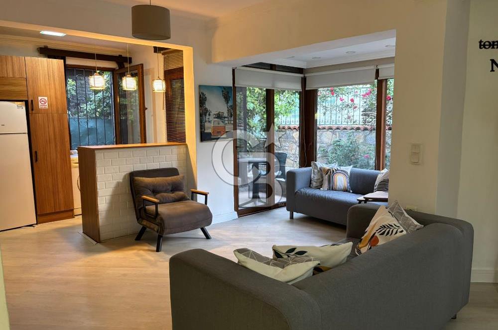 Bodrum Bitez  Asarlık’ta Bahçe Katı  Full Eşyalı, 2+1 Yıllık Kiralık Daire
