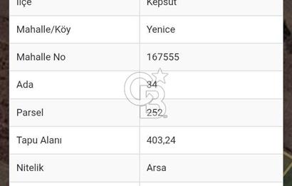 BALIKESİR KEPSUT YENİCE DE SATILIK ARSA