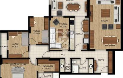 Bursa Nilüfer Balat Mah. ONA 162 Sitesi'nde Satılık 4+1 Daire