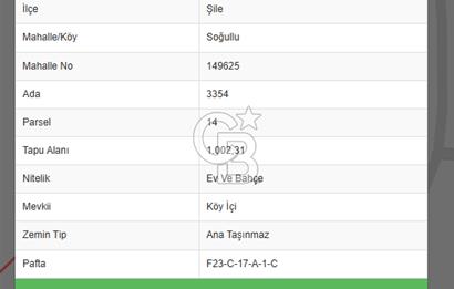  Şile Soğullu İhsanoğlu Köyü 1 Dönüm Bahçe İçinde Köy Evi