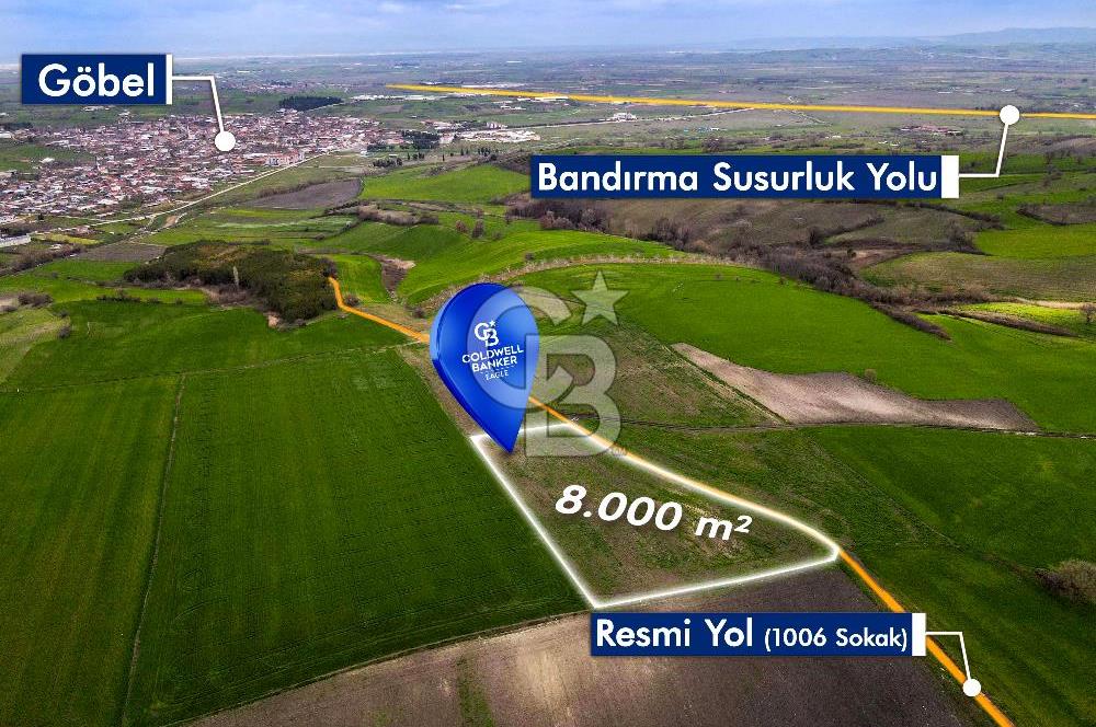 CB EAGLE'DAN SUSURLUK GÖBEL'DE SATILIK 8000 m² TARLA