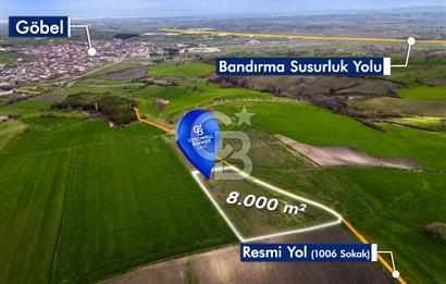CB EAGLE'DAN SUSURLUK GÖBEL'DE SATILIK 8000 m² TARLA