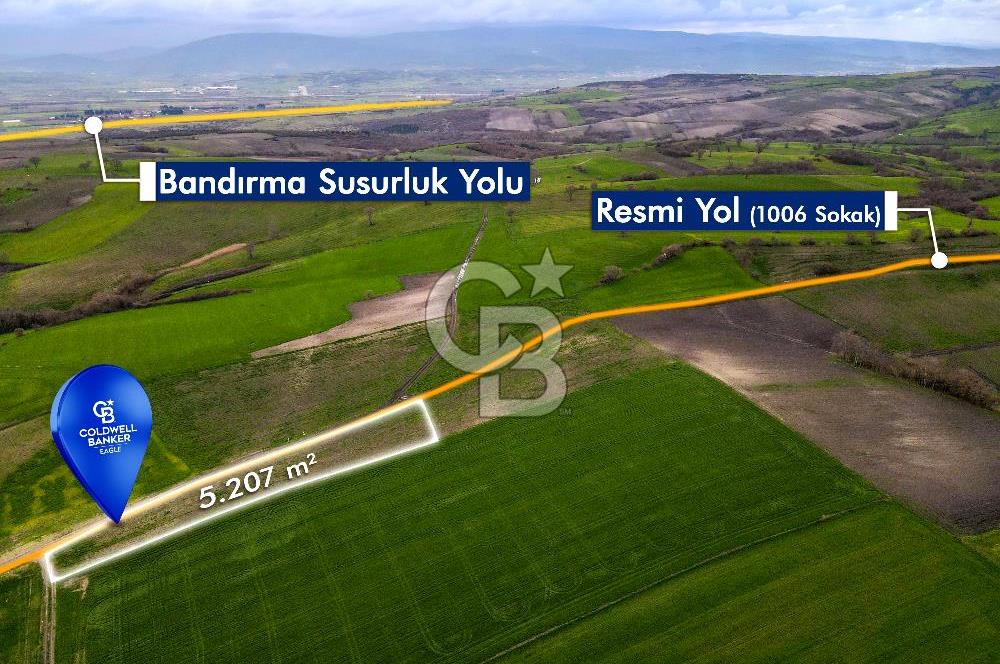 CB EAGLE'DAN SUSURLUK GÖBEL'DE SATILIK 5.207 m² TARLA