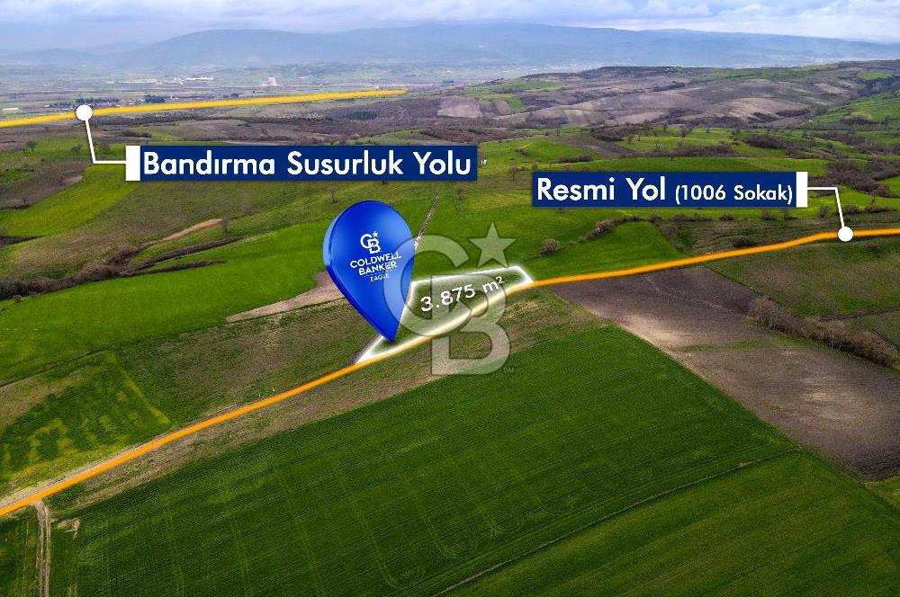 CB EAGLE'DAN SUSURLUK GÖBEL'DE SATILIK 3.875 m² TARLA