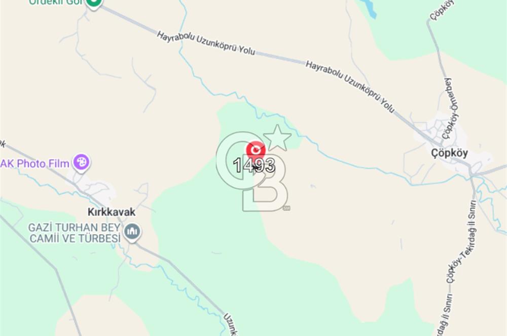 Edirne Uzunköprü Kırkkavak Köyünde 3900 M² Satılık Tarla