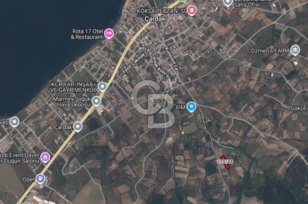 ÇANAKKALE LAPSEKİ ÇARDAK'TA YOLU OLAN SATILIK 3490 M2 BAĞ