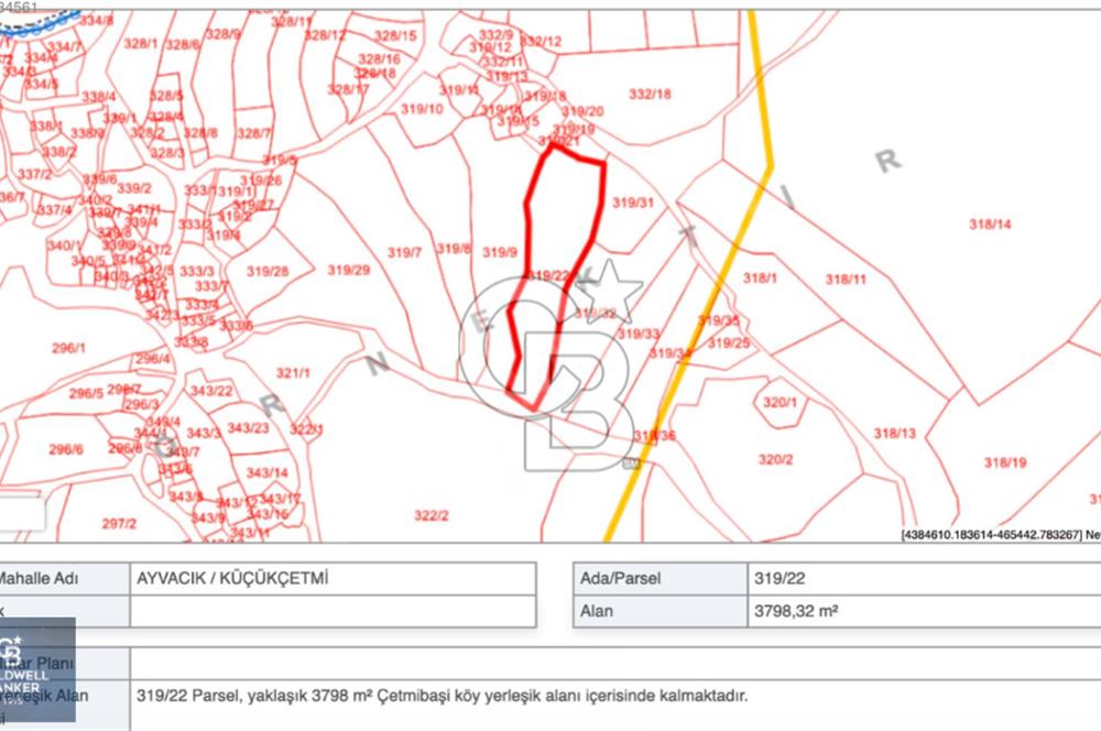 Çanakkale Ayvacık Küçükçetmi Köyü 3798 M2 Köy İçi İmarlı Arsa!