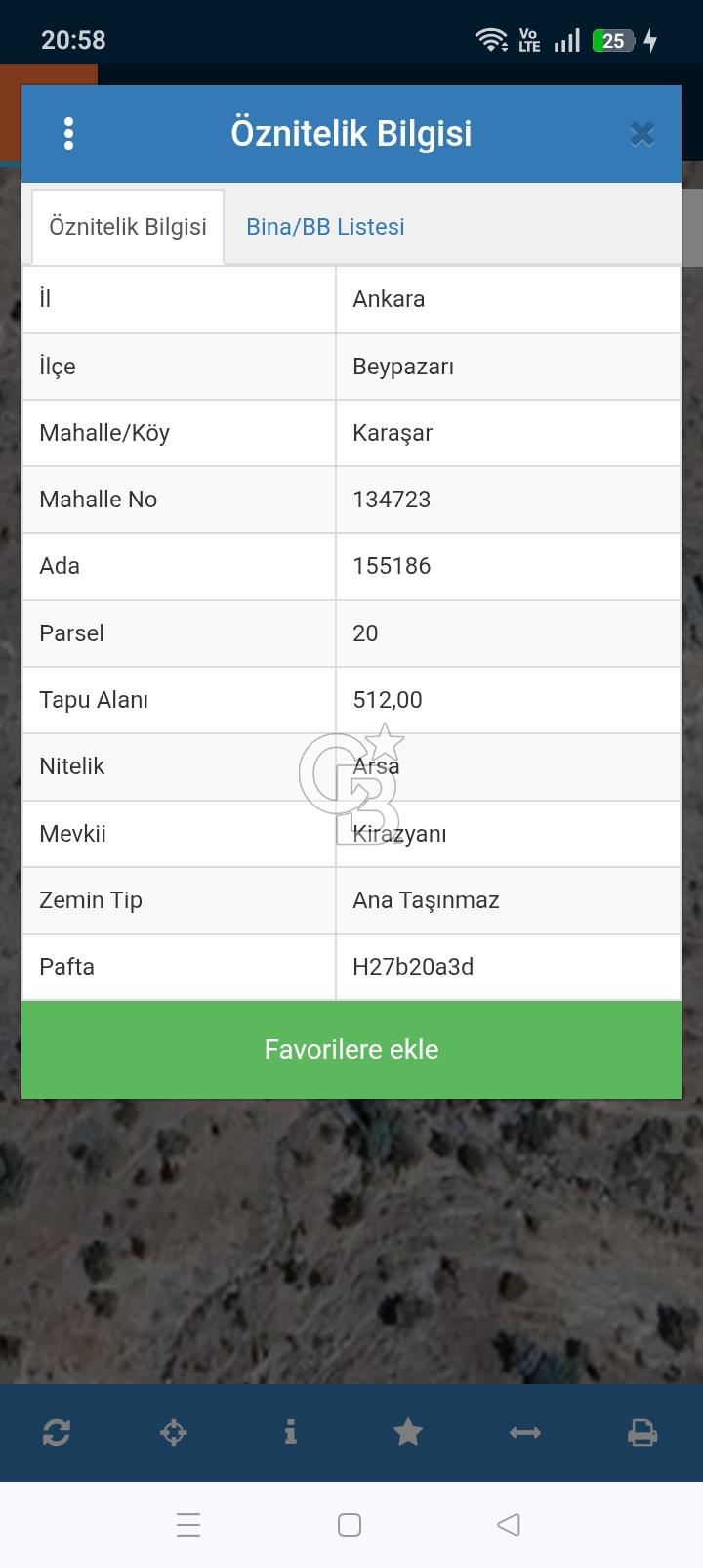 BEYPAZARI KARAŞAR KİRAZYANI MEVKİNDE SATILIK VİLLA ARSASI