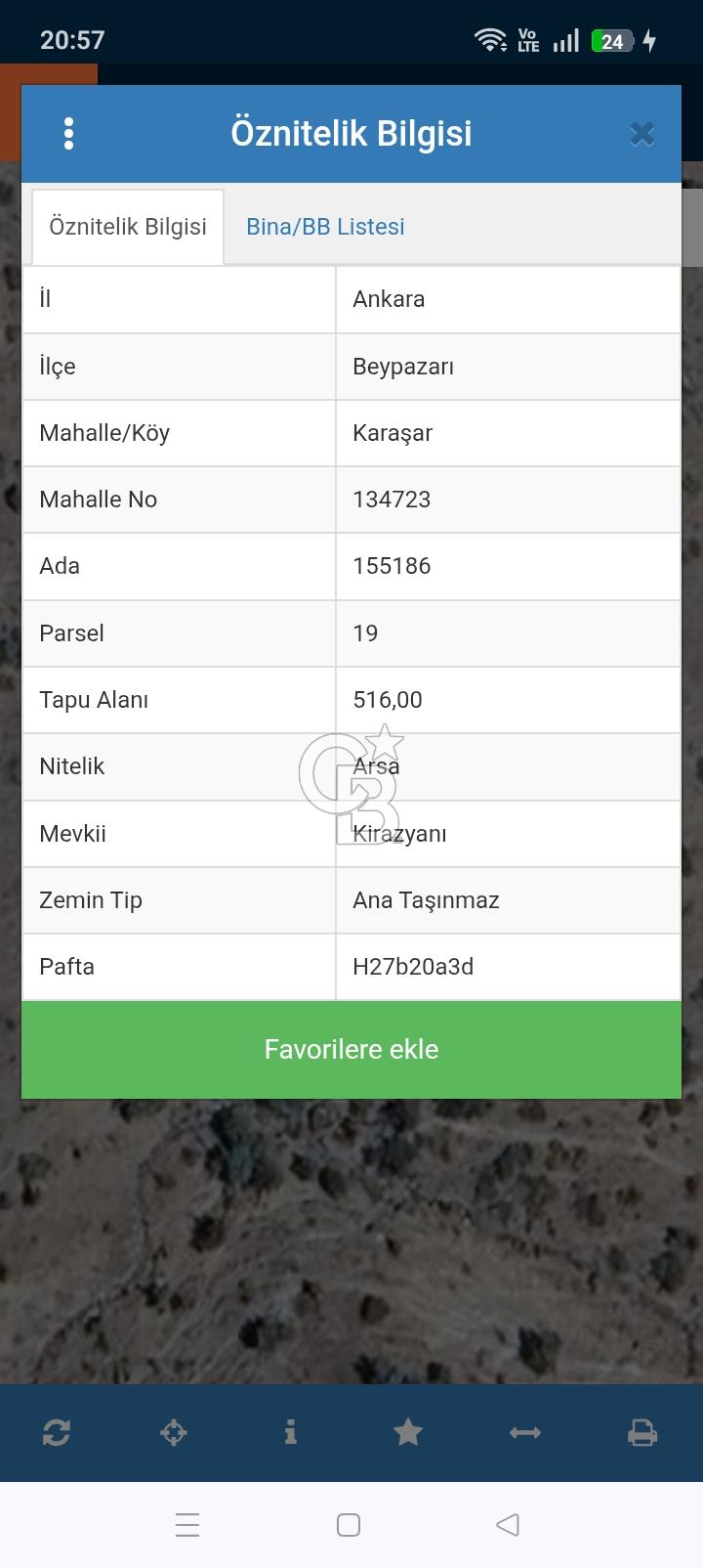 BEYPAZARI KARAŞAR KİRAZYANI MEVKİNDE SATILIK VİLLA ARSASI