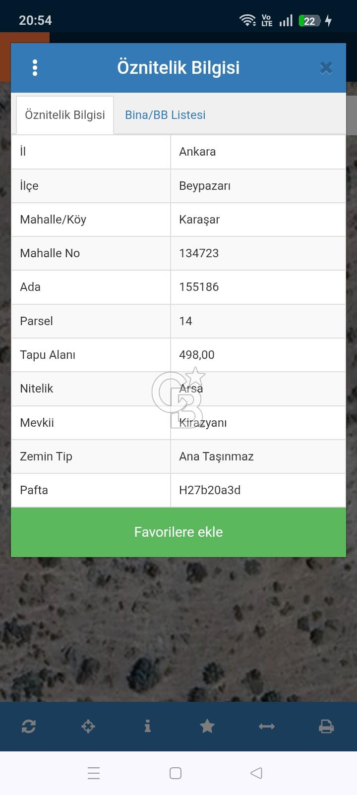 BEYPAZARI KARAŞAR KİRAZYANI MEVKİNDE SATILIK VİLLA ARSASI