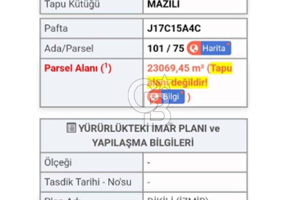 DİKİLİ MAZILIDA 500 m² KOOPERATİF HİSSESİ DENİZE YAKIN YATIRIM