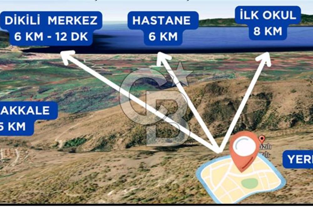DİKİLİ MAZILIDA 500 m² KOOPERATİF HİSSESİ DENİZE YAKIN YATIRIM