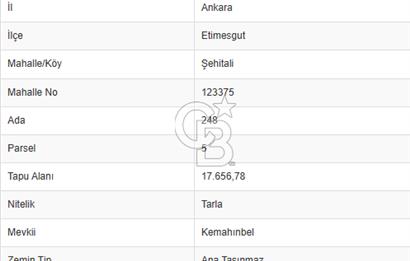 ŞEHİTALİ DE İMAR PLANI İÇİNDE KÖK TAPU SATILIK TARLA HİSSESİ