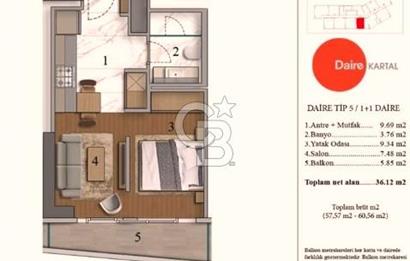 DAİRE KARTAL DENİZ MANZARALI TAM EŞYALI 58m2 KİRALIK 1+1 DAİRE FIRSATI