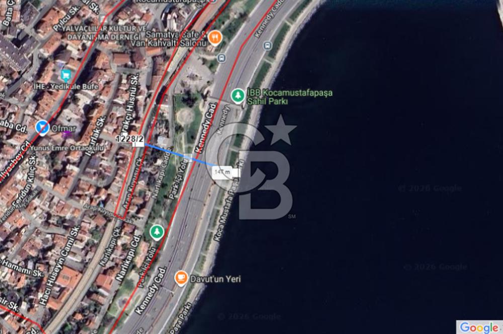 FATİH HACIHÜSEYİNAĞA, DENİZE 150M DENİZ MANZARALI 121M2 MÜSTAKİL