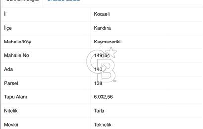 Kocaeli Kandıra'da Göl Manzaralı Satılık Yatırımlık Tarla