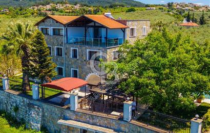 Kuşadası Yaylaköy’de Full Deniz Manzaralı, Zeytinlik İçerisinde Satılık Özel Malikane