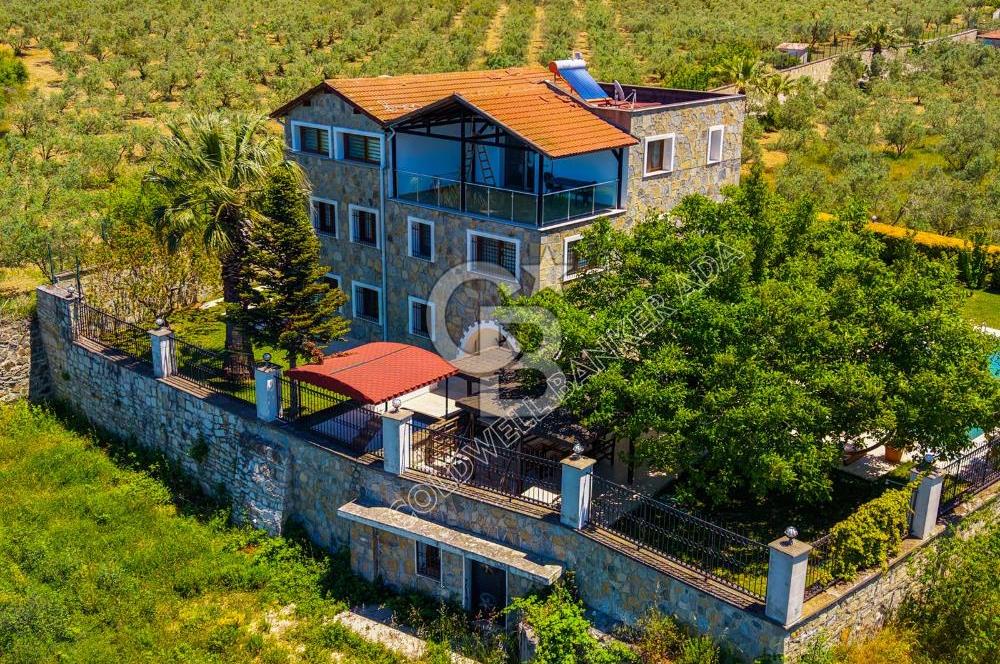 Kuşadası Yaylaköy’de Full Deniz Manzaralı, Zeytinlik İçerisinde Satılık Özel Malikane