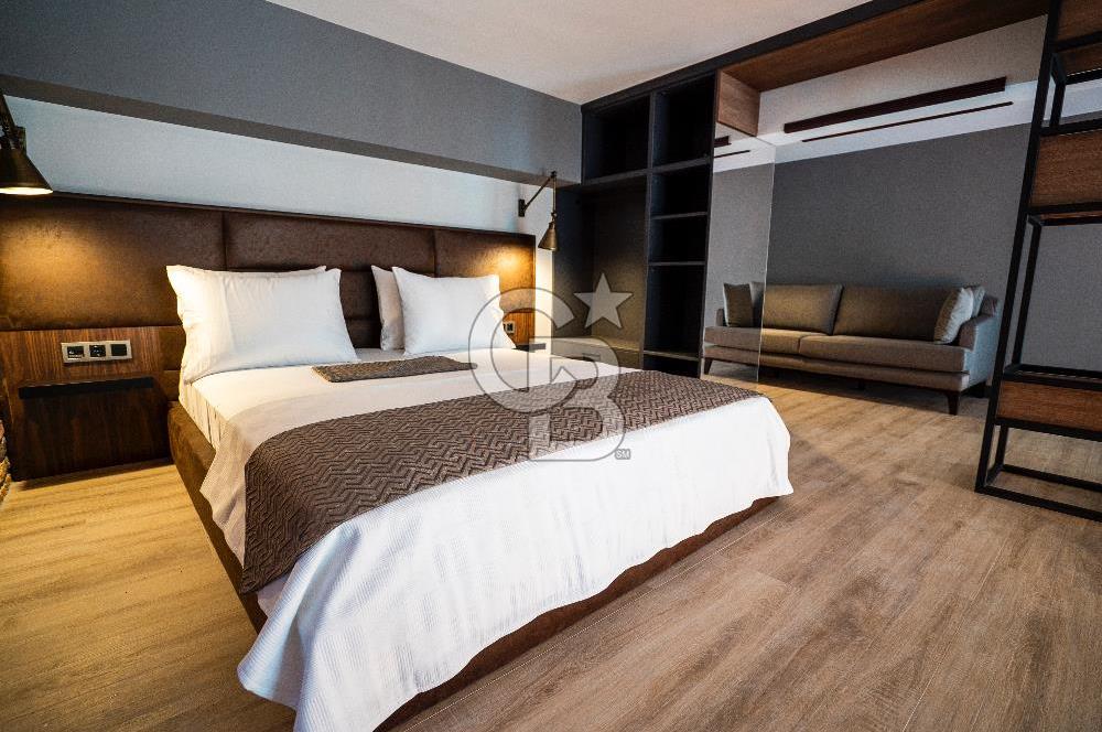 Çeşme Merkezde Eşyalı 1+1 Kiralık Dubleks Loft Daire