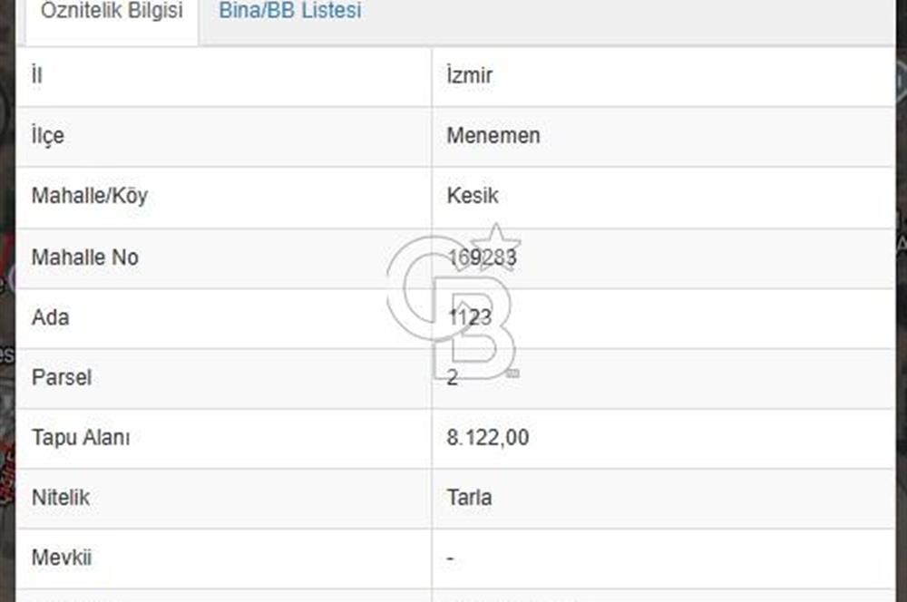 MENEMEN KESİK KÖYDE SATILIK TARLA