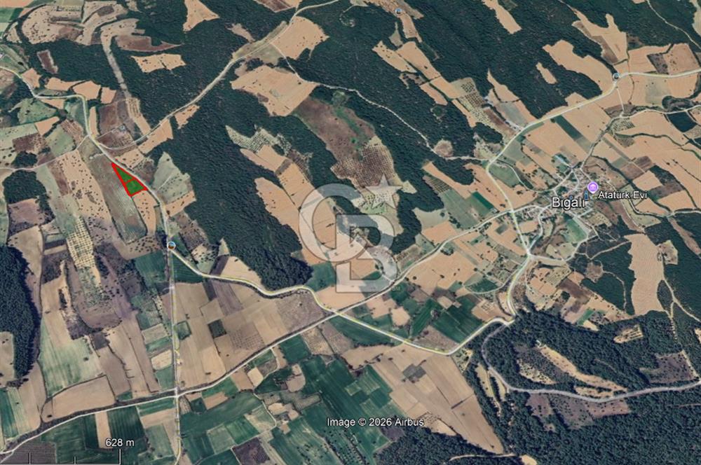 Çanakkale Eceabat Bigalı'da Denize yakın Asfalta Cepheli Kupon Tarla