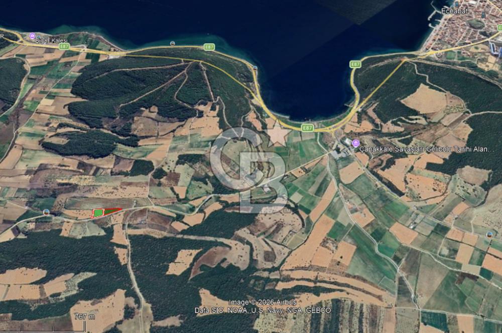 Çanakkale Eceabat Bigalı'da Denize yakın Asfalta Cepheli Kupon Tarla