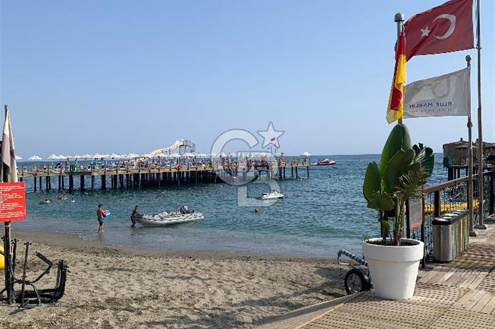 ALANYA KONAKLI | DENİZE SIFIR | ÖZEL PLAJLI SİTE | DENİZ MANZARALI |YENİLENMİŞ DAİRE