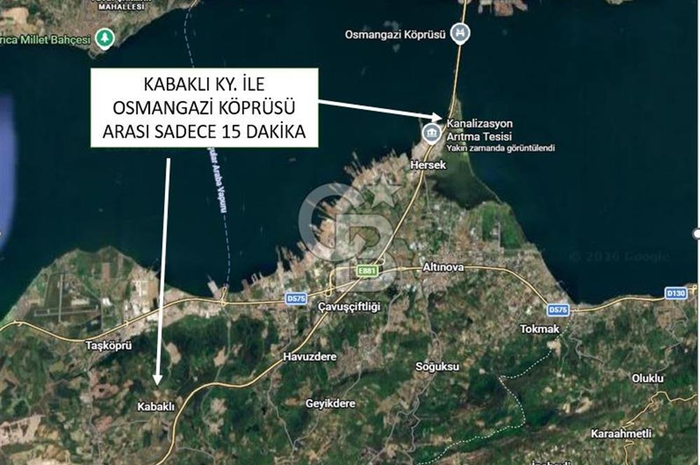 COLDWELL BANKER SAFİR'den YALOVA da 8022 m² SATILIK TARLA