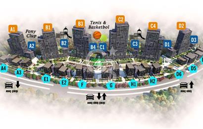 İncek Loft'ta  1+1  Satılık Daire