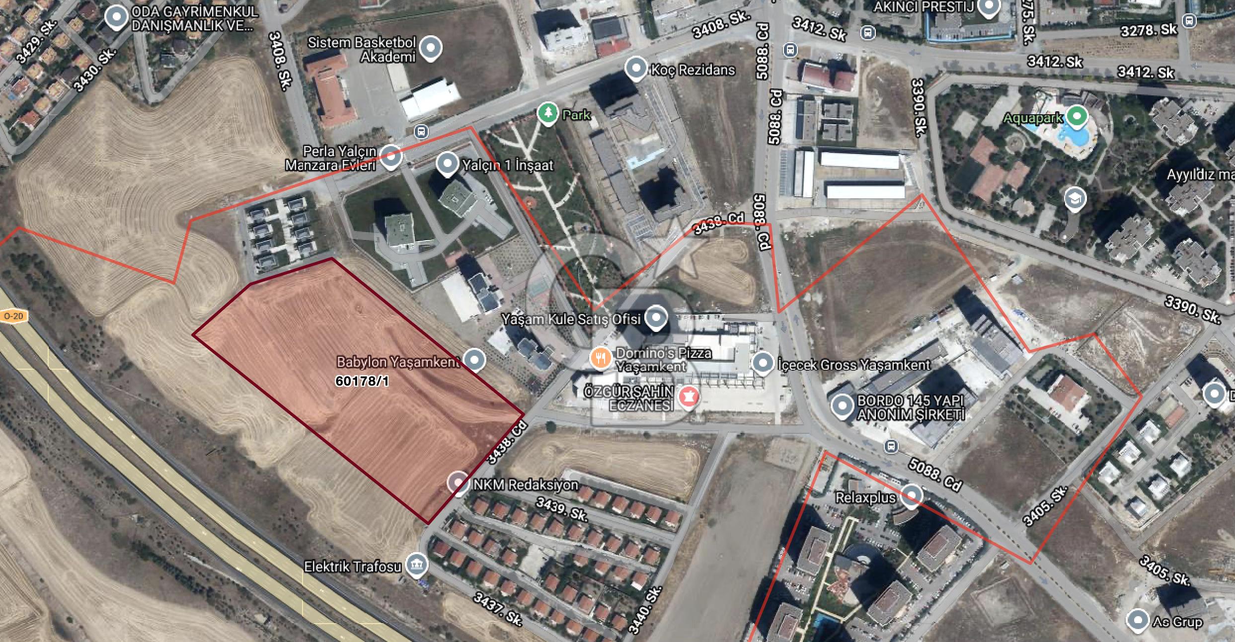 Yaşamkent Çevre Yoluna Cephe | Spor Tesisi İmarlı 358 m² Hisse
