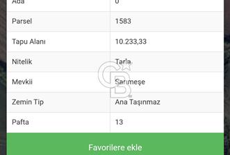 Tekirdağ,Muratlu,İnanlı,Sarımeşe'de 10233,33 m2 müstakil tarla - 11 - 351500