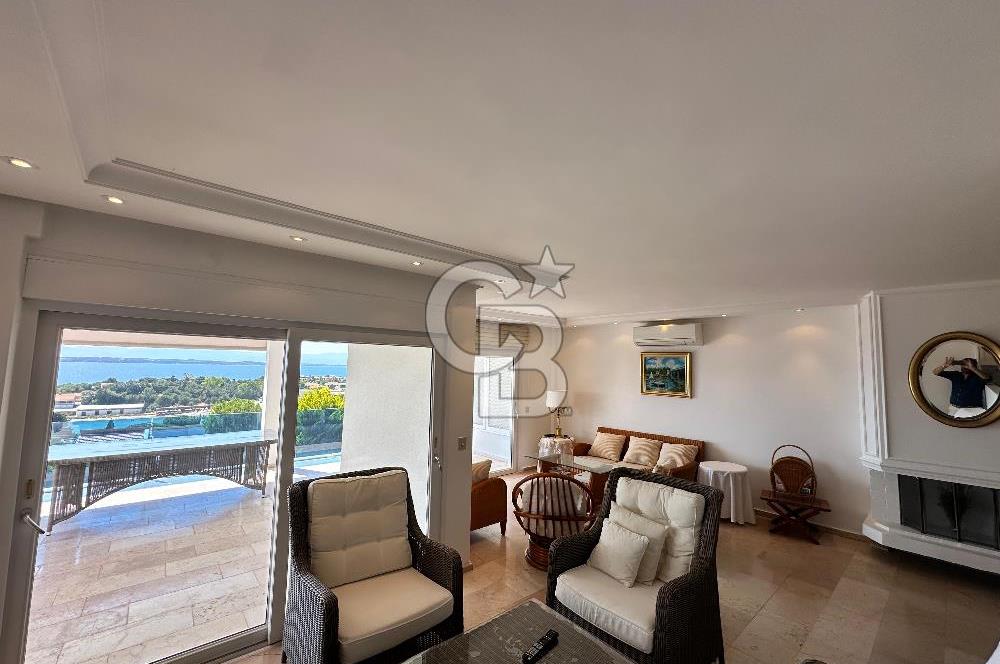 ÇEŞME ARDIÇ - PAŞALİMANI 6+1 HAVUZLU EŞYALI KİRALIK VİLLA