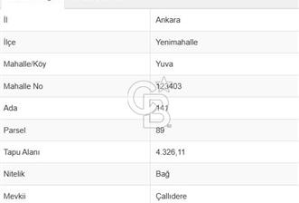 YENİMAHALLE YUVA KÖY'DE 523 m² HİSSELİ TARLA - 11 - 351785