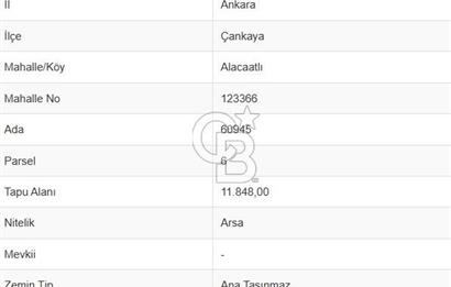 ALACAATLI'DA ANA CADDE ÜZERİNDE SATILIK 312 m² ARSA