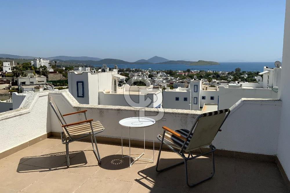 Bodrum Ortakent Yahşi'de Özel plajlı, Bahçeli Kiralık Dubleks Ev