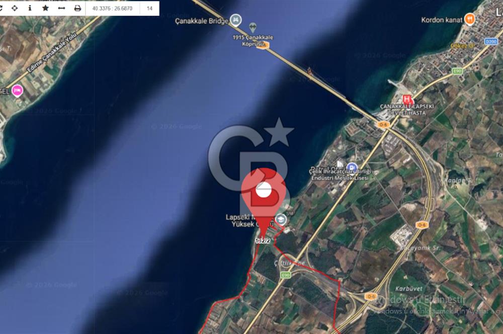 ÇANAKKALE LAPSEKİ SULUCA'DA SATILIK HOBİ BAHÇESİ