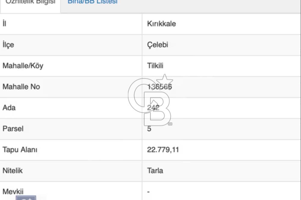 Çelebi'de Yola Cephe, Kök Tapulu 22.780 m² Satılık Tarla
