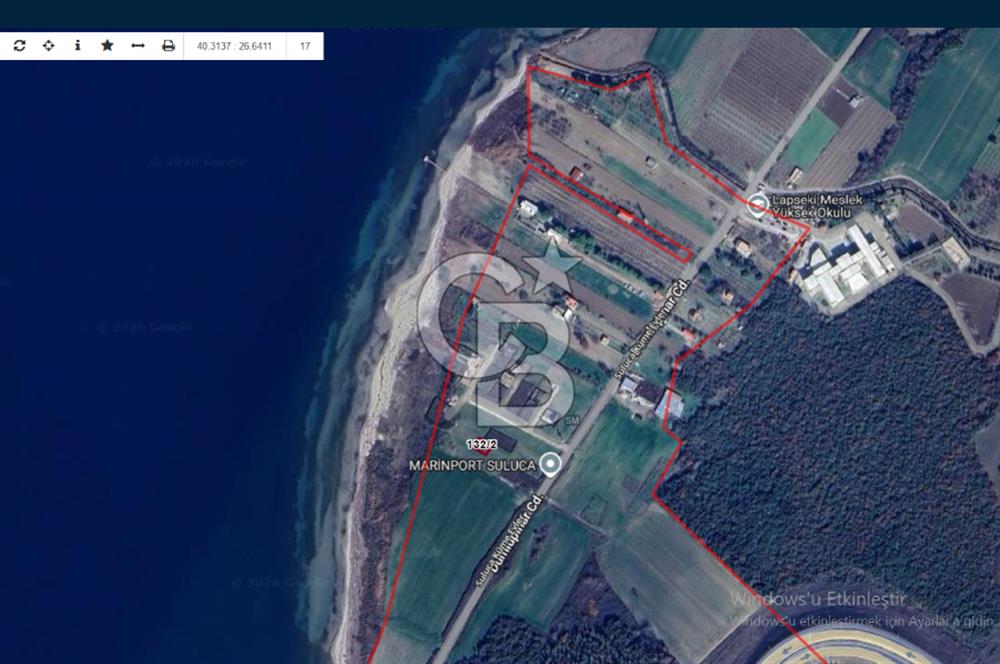 ÇANAKKALE LAPSEKİ SULUCA'DA SATILIK HOBİ BAHÇESİ