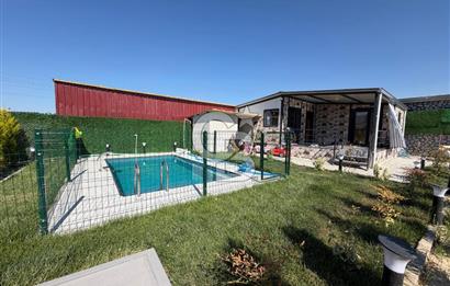 800m2 TARLA İÇERİSİNDE 2+1 HAVUZLU MÜSTAKİL EV