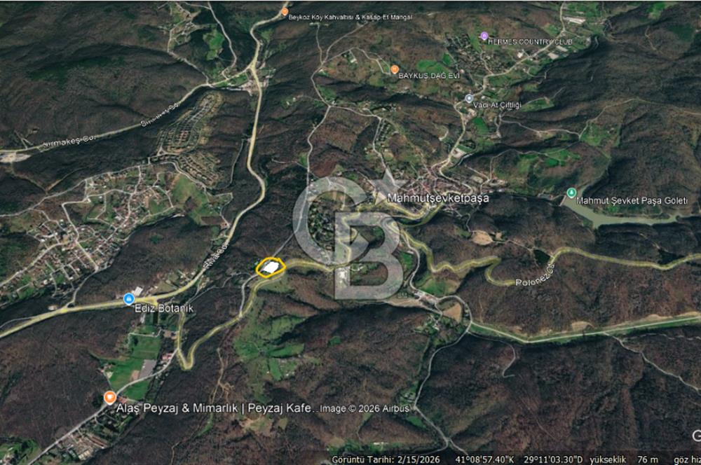BEYKOZ MAHMUTŞEVKETPAŞA 1370M2, 0.05 EMSAL CADDEYE CEPHE ARSA