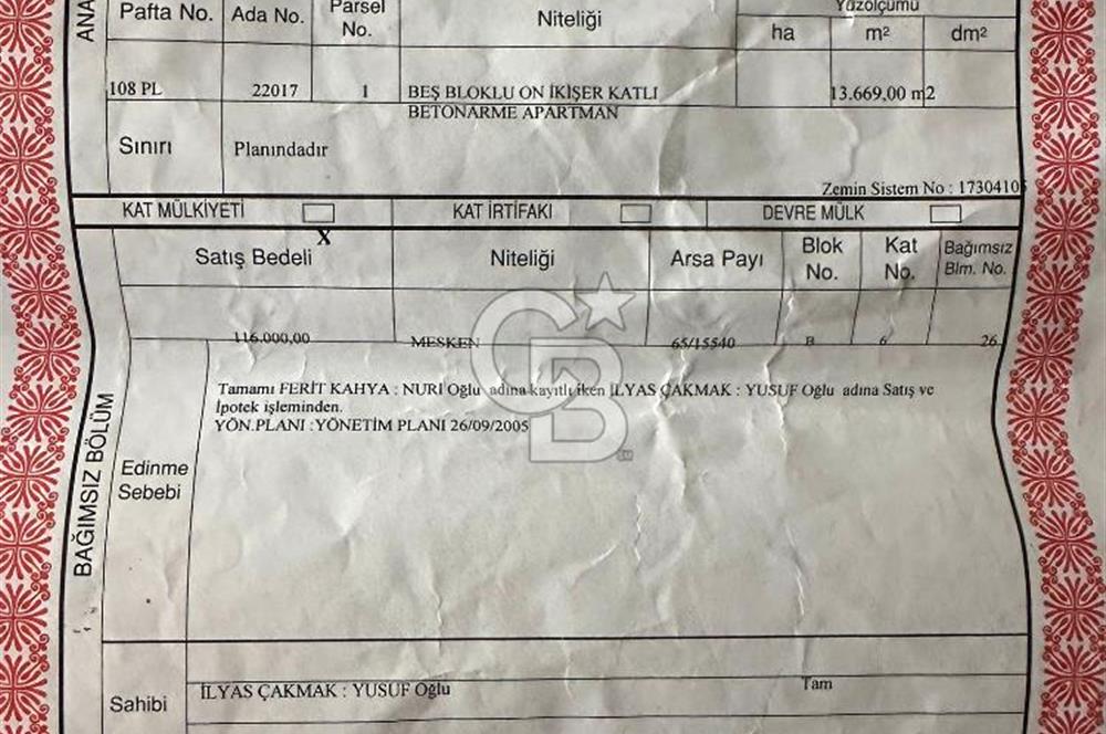 ÇİĞLİ, ATAŞEHİR, MAVİKENT SİTESİNDE TADİLATLI DAİRE