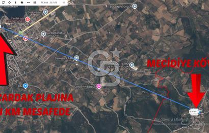 LAPSEKİ/MECİDİYE KÖYÜN'DE SATILIK BOĞAZ MANZARALI ARSA