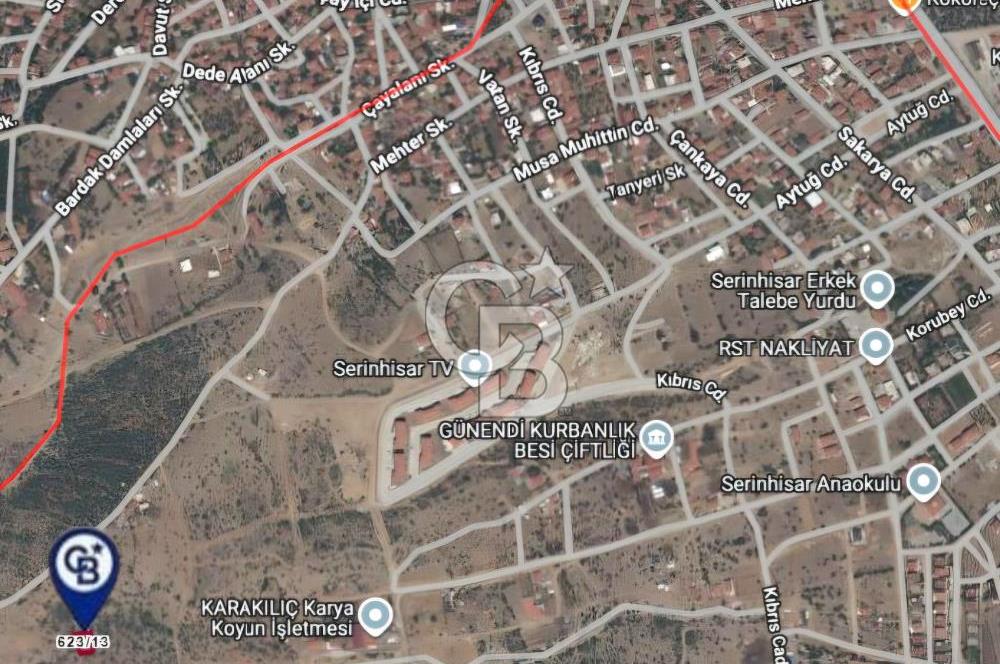Serinhisar Şaireşref de 515 M² 2 Kat %40 İmarlı Satılık Arsa