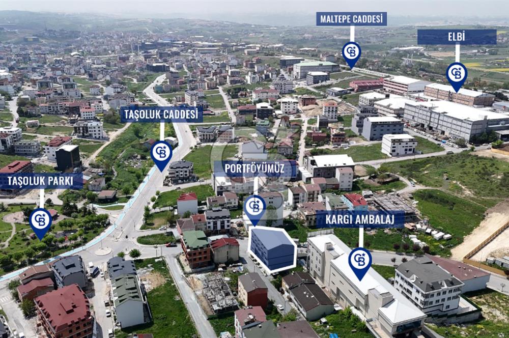 SATILIK ARNAVUTKÖY TAŞOLUK"DA 6 KATLI YÜK ASANSÖRLÜ TİCARİ BİNA