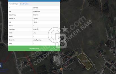 ARNAVUTKÖY İMRAHOR'DA SATILIK 8262 m2 TEK TAPU ARSA